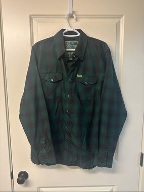 DIXXON Dark Green Plaid “Absinthe”  Shirt